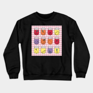 Cute hand drawn kitchen jars with fruits Crewneck Sweatshirt